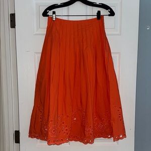 J. Crew Vibrant Orange A-Line Skirt